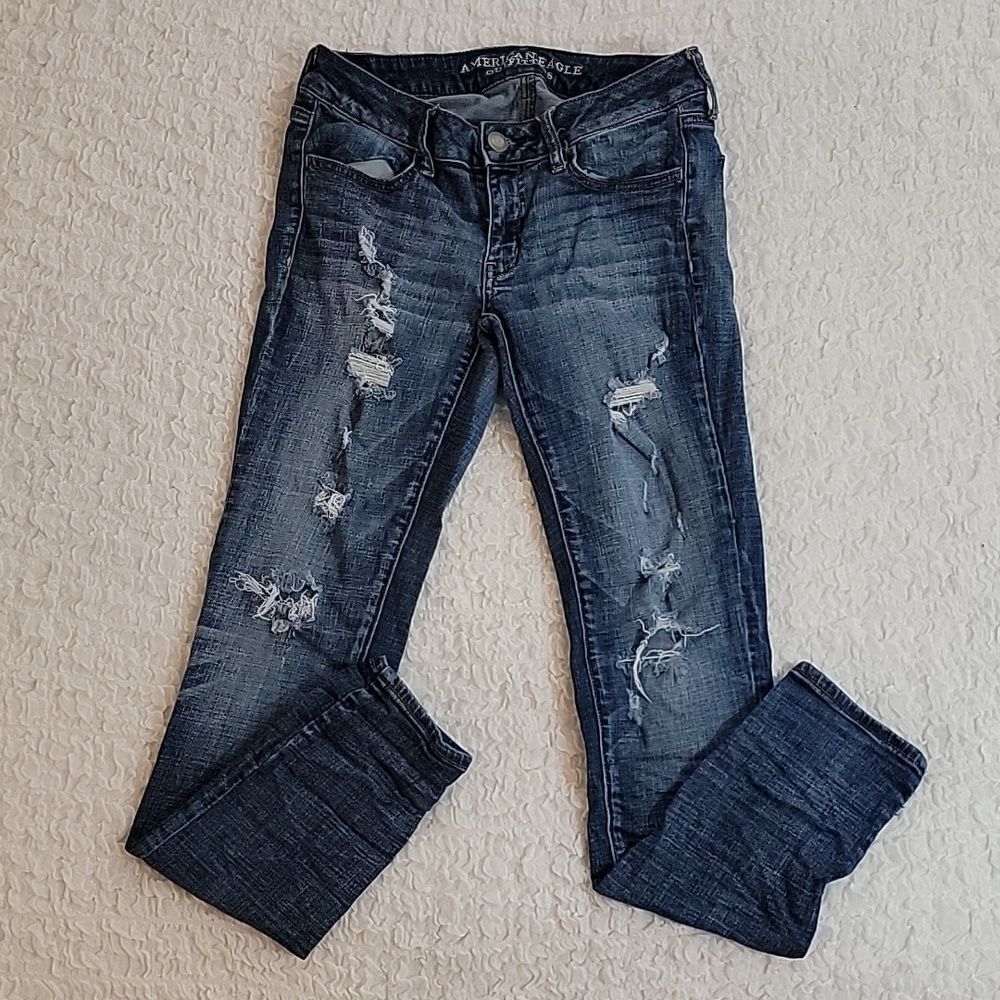 American Eagle Distressed Jegging Super Stretch size 8 Regular